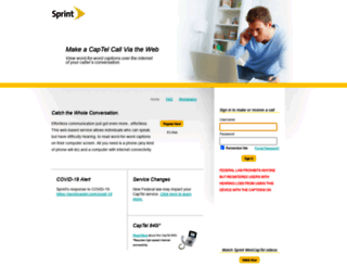 portal.sprintcaptel.com screenshot