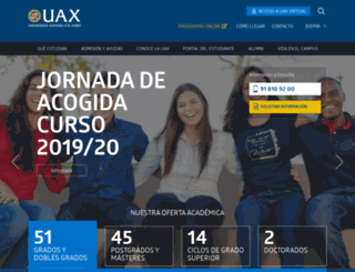portal.uax.es screenshot