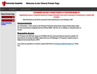portal.uhhospitals.org screenshot