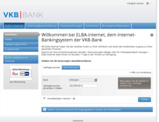 portal.vkb-bank.at screenshot