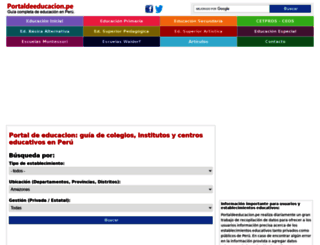 portaldeeducacion.pe screenshot
