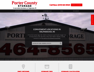 portercountystorage.com screenshot