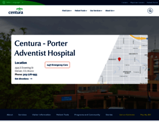 porterhospital.org screenshot