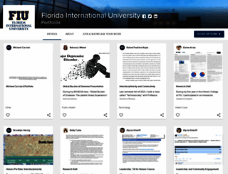 portfolios.fiu.edu screenshot