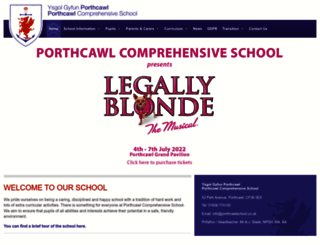 porthcawlschool.co.uk screenshot