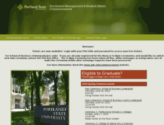 portlandcommencement.universitytickets.com screenshot