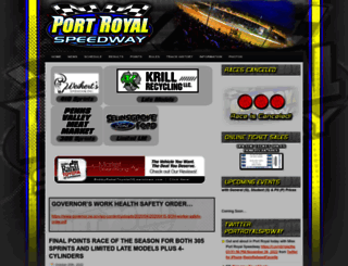 portroyalspeedway.com screenshot