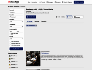 portsmouth.ukclassifieds.co.uk screenshot