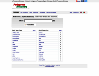 portuguesedictionary.net screenshot