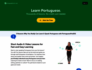 portuguesepod101.com screenshot