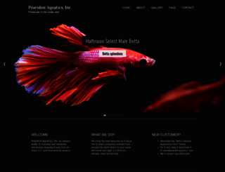 poseidonaquatics.com screenshot