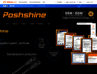 poshshine.en.alibaba.com screenshot