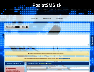 poslatsms.sk screenshot