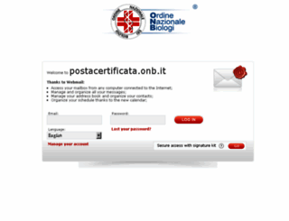 postacertificata.onb.it screenshot