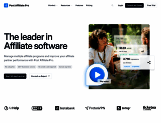 postaffiliatepro.com screenshot