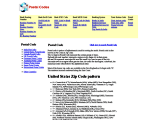 postalcode.a1feeds.com screenshot