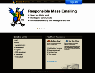 postalparrot.com screenshot