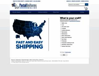 postaluniformsonline.com screenshot