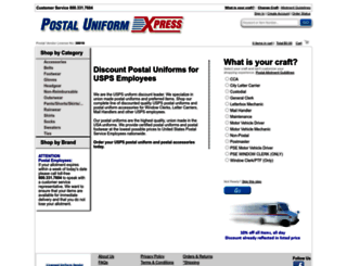 postaluniformxpress.com screenshot