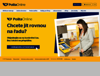 postaonline.cz screenshot