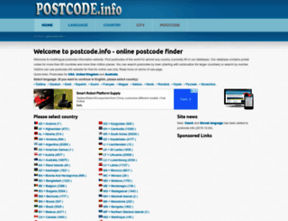 postcode.info screenshot