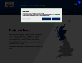 postcodetrust.org.uk screenshot