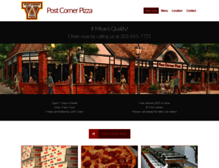 postcornerpizza.com screenshot