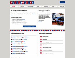 postcrossing.com screenshot