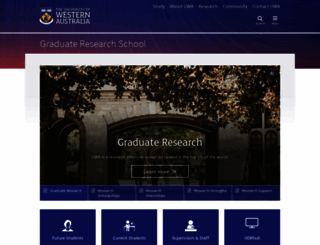 postgraduate.uwa.edu.au screenshot