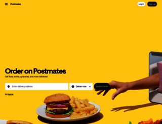 postmates.com screenshot