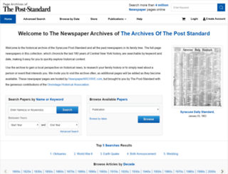 poststandard.newspaperarchive.com screenshot