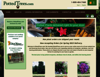 pottedtrees.com screenshot