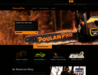 poulan.com screenshot
