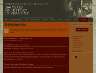poultneyhistoricalsociety.org screenshot