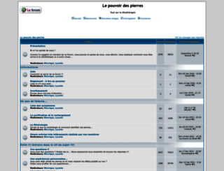 pouvoirdespierres.forumpro.fr screenshot