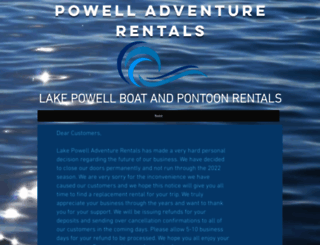 powelladventurerentals.com screenshot