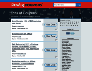powercoupons.com screenshot