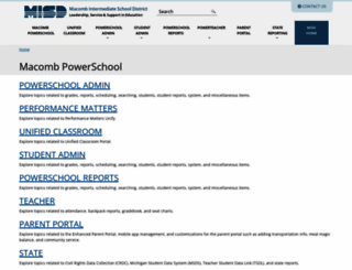 powerschool.misd.net screenshot