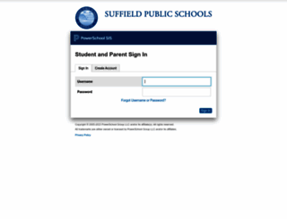 powerschool.suffield.org screenshot
