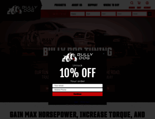 powersports.bullydog.com screenshot