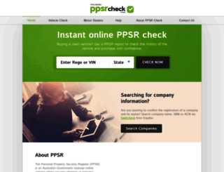 ppsrcheck.com.au screenshot