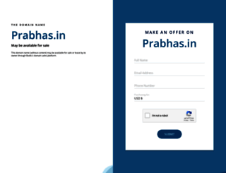 prabhas.in screenshot