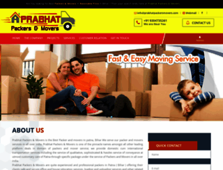 prabhatpackersmovers.com screenshot