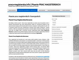 praca-magisterska.info screenshot