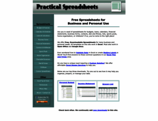 practicalspreadsheets.com screenshot