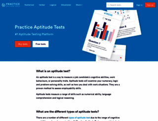 practiceaptitudetests.com screenshot
