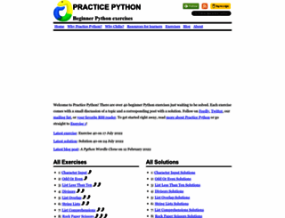 practicepython.org screenshot