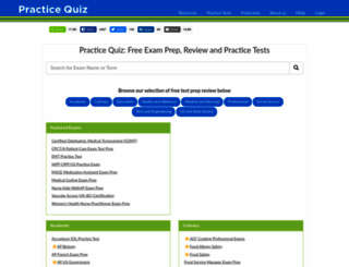 practicequiz.com screenshot