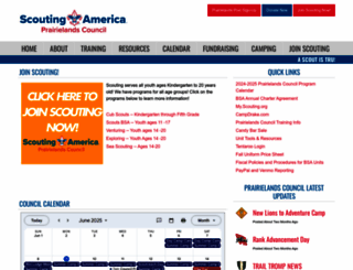 prairielandsbsa.org screenshot