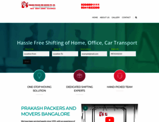 prakashpackers.com screenshot